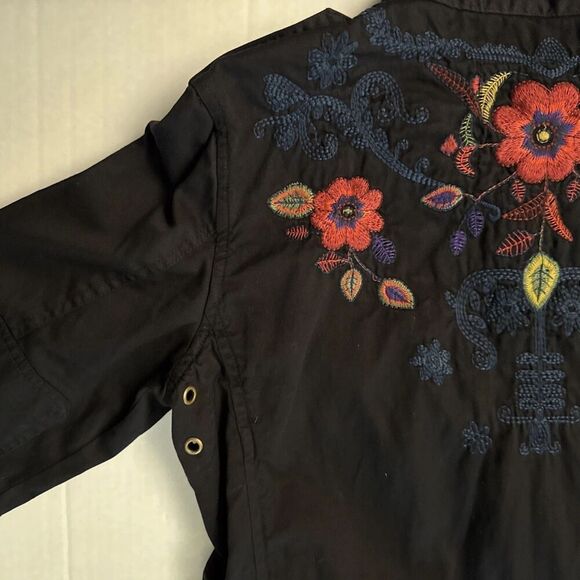 Johnny Was Los Angeles Sz Small Frankie Army Jacket NWT Floral Embroidered - Picture 12 of 16